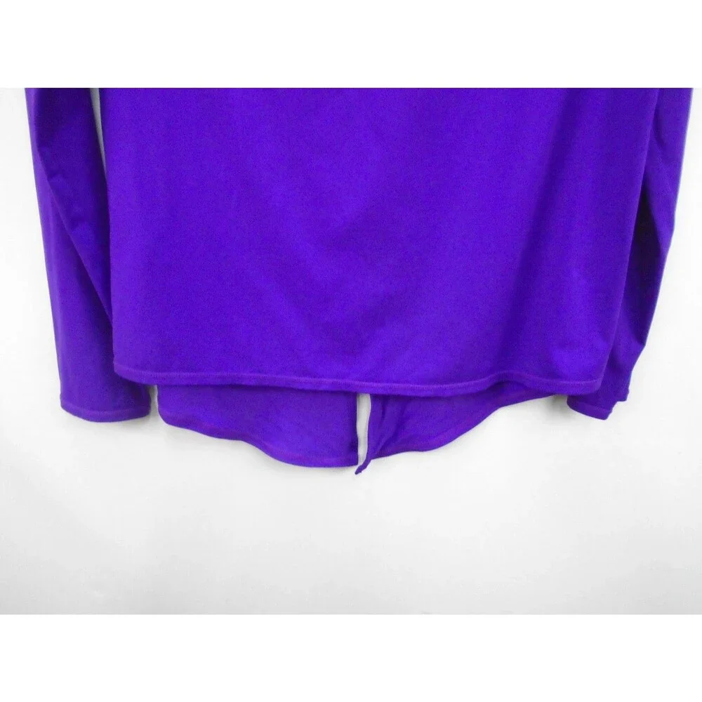 Lilly Pulitzer Kieran Luxletic Womens Size L Long Sleeve Purple Tie Front - Picture 11 of 14